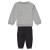 阿迪达斯（Adidas）男童装圆领长袖卫衣经典三道杠束脚长裤子婴幼儿运动套 黑色/灰色 3-6个月