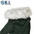 星工（XINGGONG）五指羊毛手套 秋冬季皮毛一体加厚防风防寒保暖手套 军绿色 1付