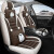 欧玛奴2020款19/18/17沃尔沃XC60专用汽车座套全包亚麻坐垫四季通用座垫 咖色布艺卡通版五座