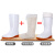 润宏工品 橡胶大码白色雨靴防滑卫生靴防油加绒加棉保暖 低筒标准码（5双备注尺码） 件 