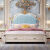 顾比美式床双人1.8米卧室家具现代欧式婚床实木床家用1.5米公主床轻奢 六件套 1500mm*2000mm
