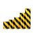 创悟邦 黄黑PVC安全警示胶带 警戒划线隔离斑马线地面安全胶带5S定位管理标志 10mm*18米 50卷
