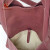 kissora【海外直邮】女士单肩包两用背包真皮简约纯色大容量多用途水桶包 酒红色
