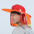 安全帽带风扇适用防晒遮阳大帽檐遮脸帘夏季建筑工程户外 蓝色太阳能风扇帽