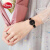 迪士尼（Disney）女士手表韩版时尚简约陶瓷钢带石英表女学生防水腕表玫瑰金黑 K-9073RRB