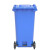 舒蔻 户外垃圾桶大号室外环卫垃圾桶带盖带轮工业物业商用大型塑料分类垃圾箱 蓝色可回收120L