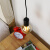 LED灯口带线带插头卧室ins风简易床头小吊灯E27螺口 金色灯杯+黑色开关线