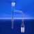 定制实验室用高硼硅玻璃分水器 10ml带刻度油水分水器玻璃活 带斜叉活塞24上口+24下塞