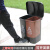 纽仕达 80L升户外双桶分类垃圾桶上海商用脚踏大号拉圾桶 咖啡色黑色 干垃圾+湿垃圾