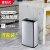 垃圾桶不锈钢方形无盖直投客厅厨房卫生间12L商用40升大容量 20L 砂银钢