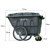 纽仕达400L垃圾车户外环卫大号特大垃圾桶市政塑料物业小区大型灰色