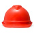 梅思安/MSA V-Gard500豪华型PE透气孔V型安全帽工地建筑工程防砸防冲击头盔一指键帽衬带下颚带 可定制 红色