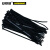 安赛瑞 尼龙扎带（250根装）3.8×400mm 黑色尼龙捆扎带 网线绑扎带 安装辅材 39834
