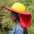 惠利得工地施工反光透气可折叠轻薄安全帽遮阳帽檐遮阳板罩套头盔防晒帽 橘色网格布反光条款
