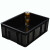 箱大王 Xdc-01  防静电周转箱 黑色塑料收纳箱零件盒   27号620*430*200无盖