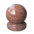 挡车石球圆球路障挡车石大理石广场石墩子花岗岩石头球门墩门柱球 印度红直径25厘米 高30