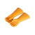 双安 35KV绝缘手套 舒适型带电作用手部防护橡胶手套 均码 黄色 1付装  