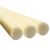 润宏工品 PA6尼龙棒 实心耐磨圆柱尼龙加工定做米黄色塑料棒尼绒棒 直径25mm*1m长 一根价 