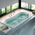 科勒（KOHLER）贝诗浴缸1.6米嵌入式成人浴缸莎郎涛1.6米亚克力 浴缸+下水管 1.6m