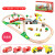 EDWONE榉木火车轨道车儿童玩具小火车轨道玩具木质玩具 80P电动机房轨道(收纳箱新款分路
