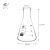 三角烧瓶小口50 150 200 250ml三角瓶锥形瓶实验室锥形烧瓶 小口1000ml1L