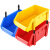 兰诗（LAUTEE）B1# 组合零件盒 螺丝收纳盒 仓储物料元件配件盒塑料盒 红色450*300*170