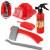绿野客儿童消防安全帽 儿童消防玩具帽消防员头盔幼儿园安全教育角色过 红色套装18