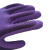 L309劳保工作防护手套止滑耐磨防油防割防水涂胶挂胶 深紫色 12双星宇L578 M
