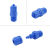 蓝色快拧塑料接头防腐蚀气管塑钢接头快速拧气动螺纹直通弯头三通 PC10-01
