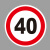 谋福（CNMF）交通标志指示牌 停车场限高标识牌可定制【限制速度-贴高亮反光膜UV（加铝槽和抱箍）】