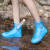 防水防雨鞋套加厚防滑耐磨女学生鞋套下雨天户外儿童硅胶鞋套 中筒加厚双层底蓝色 S30-33码鞋