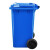 海斯迪克 HK-363 户外环卫垃圾桶 大号垃圾桶 塑料分类垃圾箱 上海分类垃圾桶 蓝色可回收物 加厚240L挂车