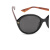 GUCCI 古驰 eyewear 太阳镜女 经典时尚圆形墨镜 全板材质感眼镜架 GG0023SA-003 黑色镜框灰色镜片 57mm