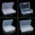 分格小收纳盒储物盒子配件桌面零件盒迷你样品盒长方形塑料盒透明AA EK-319