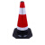 LISM橡胶反光路锥方圆锥雪糕桶路障隔离墩马路不锈钢警示将军围帽护栏 红色隔离墩单个价