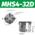 气动卡盘机械手气缸夹爪MHS2-16D MHS3-20D MHS4-50D MHSH3 MHSL3 MHS4-32D 4爪