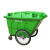 400L环卫垃圾车保洁手推车大号户外塑料带盖垃圾桶物业四轮清运车 橡胶大轮1个