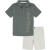 Calvin Klein童装套装两件装小童男童衬衫短裤童裤童服舒适夏装短袖棉质洋气13731607 Olive 4
