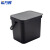 希万辉 壁挂式垃圾桶简约有盖手提悬挂式收纳桶【小号7L黑色】XWH0180