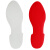 海斯迪克 HKD-3-7 自发光脚印地贴（脚印）1对装 28*10cm 夜光脚印地面贴 防水耐磨脚印地贴