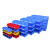 链工 组合式零件盒物料收纳盒立式螺丝分类盒工具库房货架储物盒 蓝色C2加厚500*385*240mm