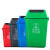 聚远 JUYUAN 垃圾桶带盖厨房翻盖酒店卫生间摇盖式方形塑料桶 40L绿色 易腐垃圾 1个价