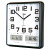 康巴丝挂钟万年历温湿度钟表创意客厅时钟简约挂表方形日历石英钟 3105黑白