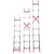 铝合金伸缩梯子直梯单面升降梯子工程梯阁楼梯3-12米登高户外云梯 特厚款9米【4.7米升8.2米】 3mm