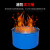君御 消防演习桶 蓝色桶无盖 加厚大容量消防训练桶篝火演习器材防锈 蓝色无盖无字30X60CM/0.8MM