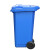 舒蔻 户外垃圾桶大号室外环卫垃圾桶带盖带轮工业物业商用大型塑料分类垃圾箱 蓝色可回收100L