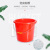 企桥 红色手提塑料水桶 洗车桶化工储水桶清洁桶 加强加厚款口径37.5*高度34cm约25升10/件
