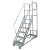 定制304可移动不锈钢登高梯仓库市理货可移动平台车可带平台梯 201平台高1.2米