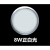 集成吊顶浴霸中间LED照明灯8寸卫生间暗装嵌入式卡扣圆灯配件 8W正白光+银色铝圈