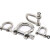 海斯迪克 HKCX-4 钢丝绳配件 304不锈钢弓型卸扣 钢丝绳锁链条连扣 M12(承重880公斤)